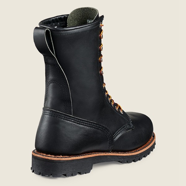 Botas de Trabajo Red Wing Mujer Negros - Loggermax - 9-Inch Soft Toe - Made To Order - 597-HDZYPC